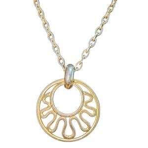 VTG Sarah Coventry Golden Nile 50  Gold Tone Pendant Necklace 24 inch Chain